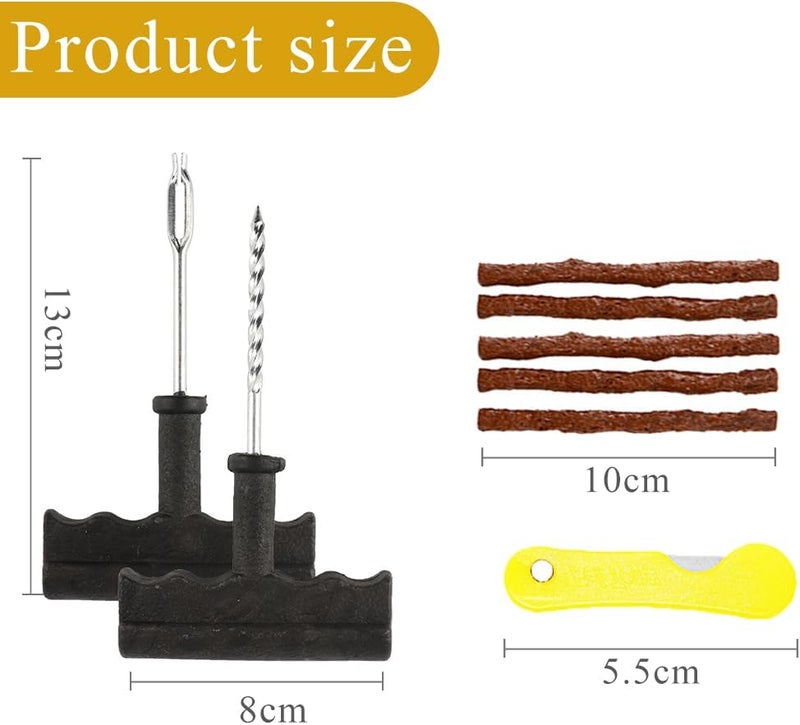 TONZACK Tire Repair Kits, Car Tire Repair Kits, Tire Repair Strips, for Tubeless Tires, for Motorcycles, Trucks, Cars, Tractors, ATVs, Jeeps, ETC - Image 2